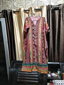 multi Ethnic Kurta embroidery and golden pants s