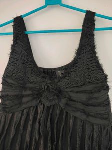 Black Ruffle Night Dress