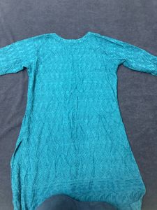 Blue Textured Kurta