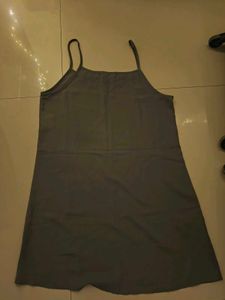 Gray Sleeveless Mini Dress