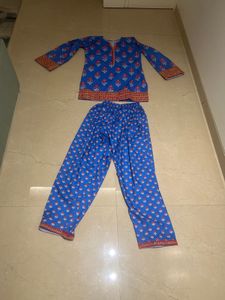 Beautiful Blue Floral Kurta Set