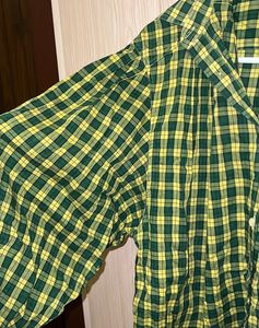 Green &amp; Yellow Plaid Button-Up Shirt