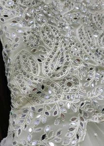 Off-white Flared Party Wear Gown