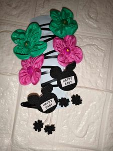 Cute Mickey & Flower Hair Clips