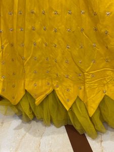 Designer Yellow Lehenga with Red Blouse