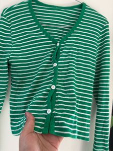 Striped Green Cardigan