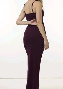 Sleeveless Bodycon maxi Dress(wine colour )