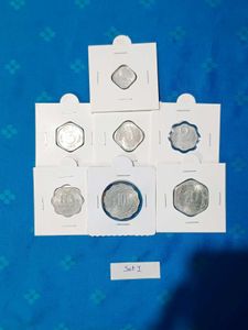 Indian Coin Set - 1 to 20 Paise Aluminum UNC