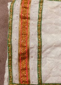 Beautiful White Kurta with Embellishments