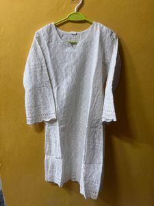 White Chikankari Kurta pant set