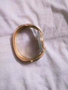 Elegant Gold Jade Bangle Watch