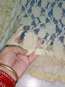 Puffy Sleeves Net Top
