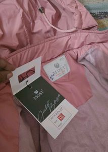 Pink Puffer Jacket with Hood