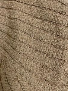Brown Ribbed Knit Sweater