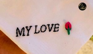 Customise Name and any words Embroidery Handkerchi
