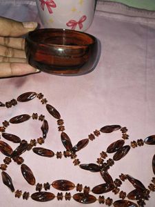 Sale_Retro Beautiful Brown Beaded Necklace &amp; Kada