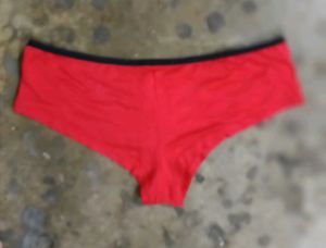 Vibrant Red Briefs with Black Trim