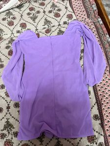 Lavender Ruched Mini Dress