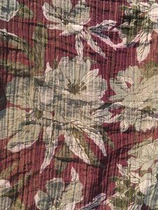 Vibrant Floral Print Kurta with Red Sleeves