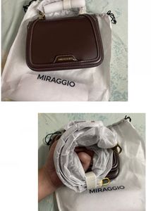 Miraggio Brown Leather Crossbody Bag