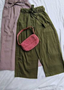 Belted Wide-Leg Pants