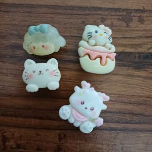 Kawaii Kitty Crocs Jibbits Set for all Clogs