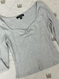 Lost Threads Ribbed Long Sleeve Top