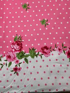 Floral & Polka Dot print bedcover