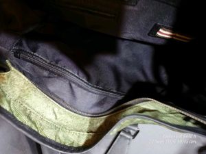 Stylish Green Canvas Tote Bag with many pockets