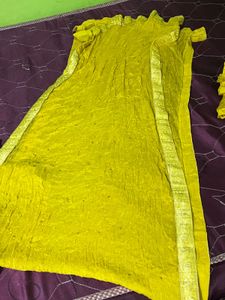 Vibrant Yellow Kurta with Intricate Embroidery