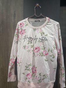 Pink Floral Print Long Sleeve Top🎀🫶🏻