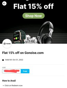 Gonoise flat 15% off voucher