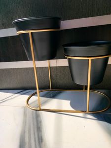 New Solid Metal Pots With Stand Small Size