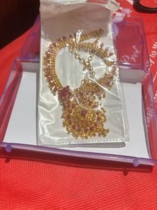 Ruby Red Necklace With Pendant