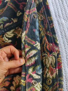 Vintage Floral Tapestry Tote Bag(jute)
