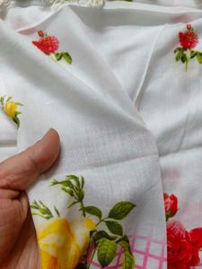 Beautiful Rose Print Dress Material