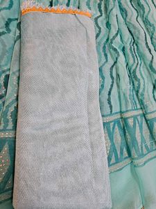 Elegant Blue Printed Saree