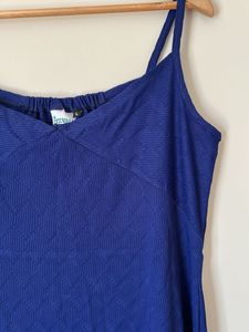 Blue Sleeveless Casual Dress