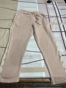 Cozy Pink Track Pants with Side Stripe Detail