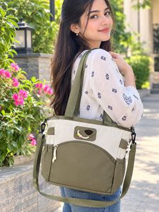 Cute Pink &amp; White Tote Bag