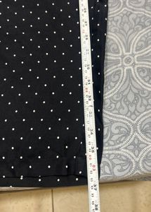 Stylish Black Polka Dot Top and Bottom Set