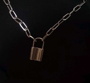 gothic lock charm necklace