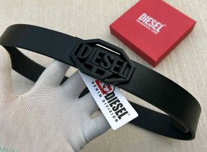 Diesel Black Leather Belt