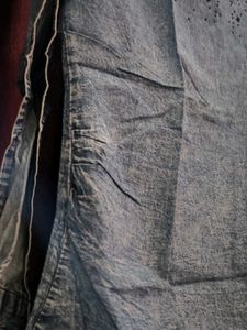Stylish Denim Cold Shoulder Top