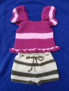 Handmade Crocheted Baby Outfit