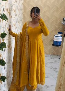 only yellow  anarkali for sale