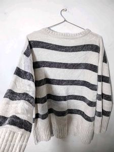 Striped Crew girls Neck Sweater