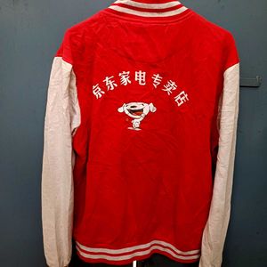 90%.off Sale Vintage Red &amp; Grey Varsity Jacket