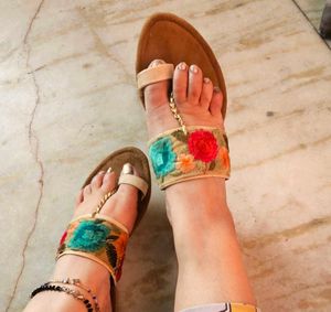 Floral Embroidered Ethnic Flats