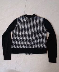 Houndstooth Bomber Jacket